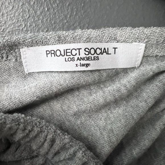NWOT PROJECT SOCIAL T Grey Terry Cloth Tank Top‎ (XL) - Picture 6 of 8